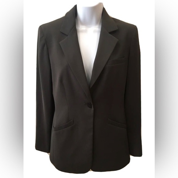 Anne Klein Jackets & Blazers - ANNE KLEIN AK Blazer Suit Jacket Size 4 Brown Single Button 2 Pocket Lined